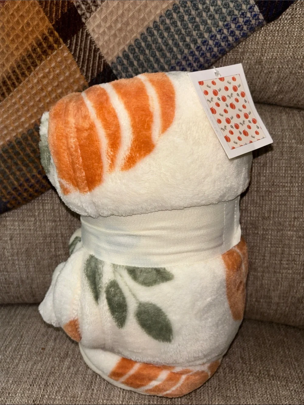Autumn Harvest Plush Throw Blanket
